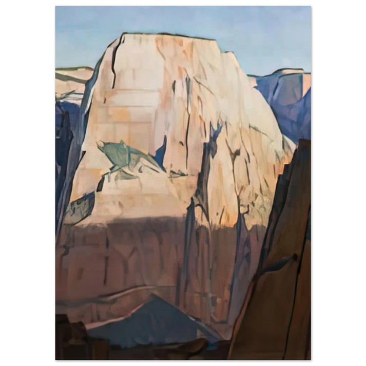 Maynard Dixon - GREAT WHITE THRONE ZION CANYON UTAH 1933 Wall art - 40x50 cm / 16x20 inches - Premium Wooden Framed Poster With Fine Art Paper-canvas - White frame