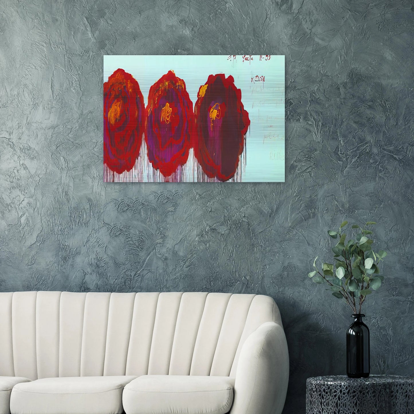 The Rose IV - Cy Twombly Brushed Aluminum Print - 70x100 cm / 28x40 inches | Cy Twombly Aluminum Print | Cy Twombly Prints