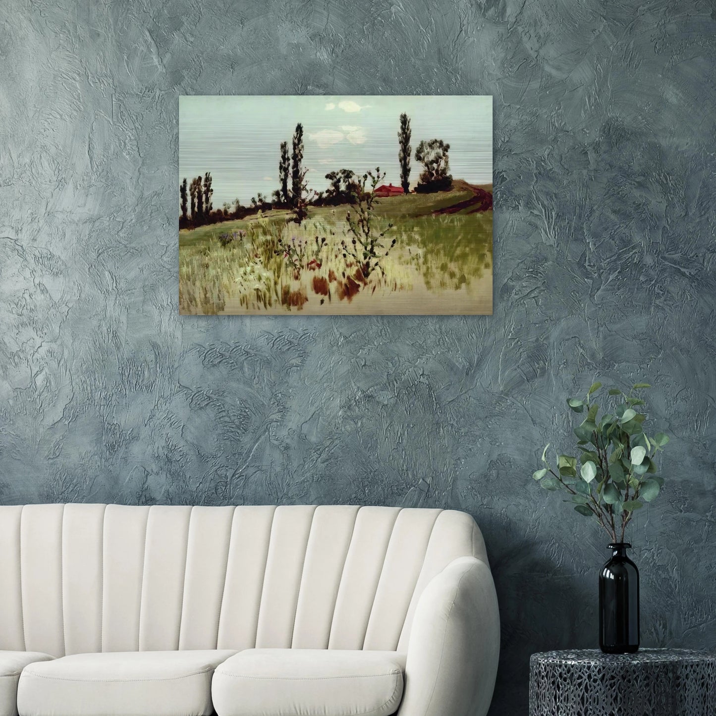 Poplar trees - Arkhyp Kuindzhi Brushed Aluminum Print - 70x100 cm / 28x40 inches | Arkhyp Kuindzhi Aluminum Print | Arkhyp Kuindzhi Prints