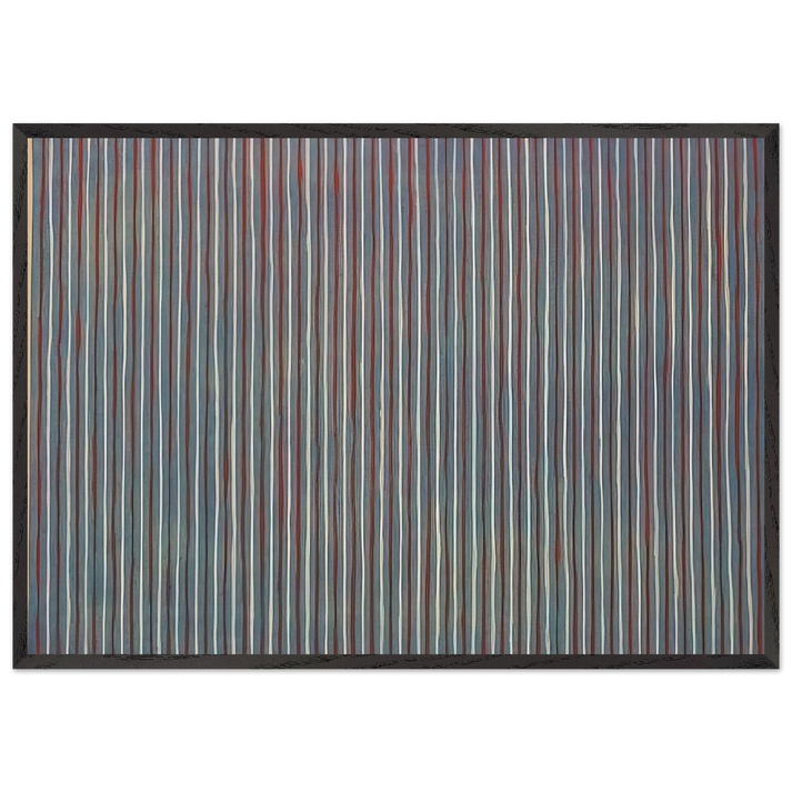 Salute - 1958 - Gene Davis 70x100 cm / 28x40 inches Framed Art Print – Black Wooden Frame