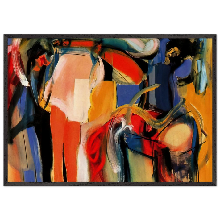 Autobiography - Abstract Expressionism - Miriam Schapiro 70x100 cm / 28x40 inches Framed Art Print – Black Wooden Frame