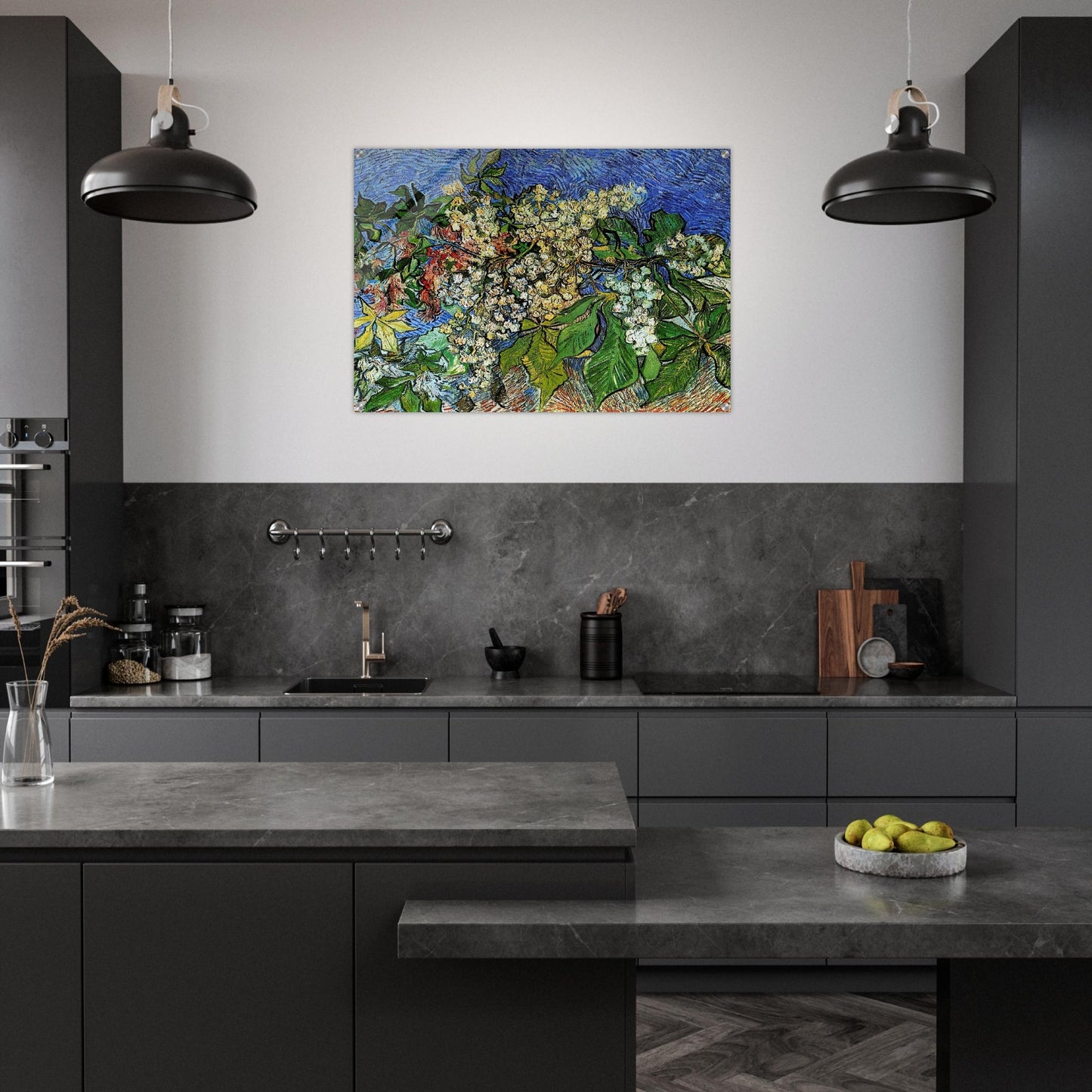 Blossoming Chestnut Branches - Vincent van Gogh Acrylic Print - 70x100 cm / 28x40″ inches | Vincent van Gogh Wall Art | Vincent van Gogh Prints