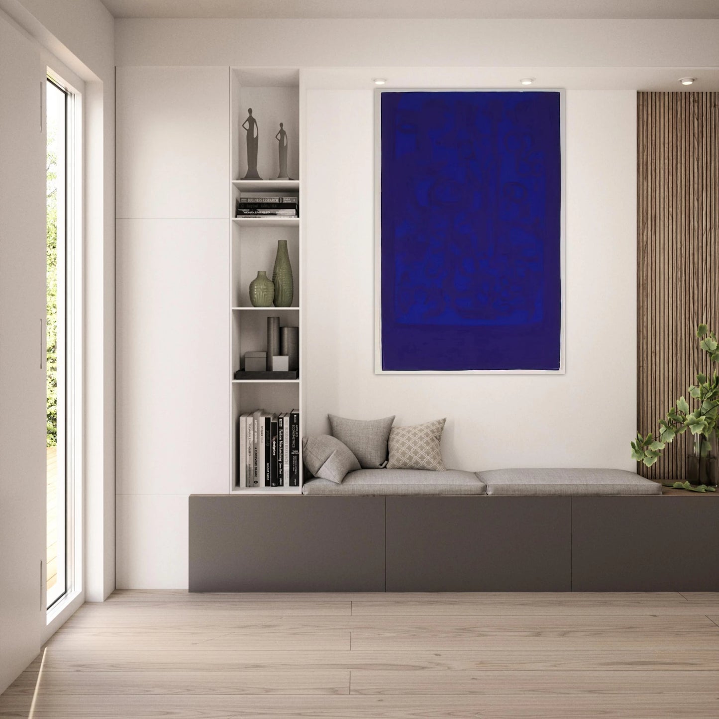 Blue Viola - 1962 - Carla Accardi Art Prints - 100x150 cm / 40x60″ inches | Carla Accardi Poster | Carla Accardi Prints