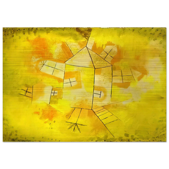 REVOLVING HOUSE 1921 - Paul Klee Brushed Aluminum Print - 70x100 cm / 28x40 inches | Paul Klee Aluminum Print | Paul Klee Prints