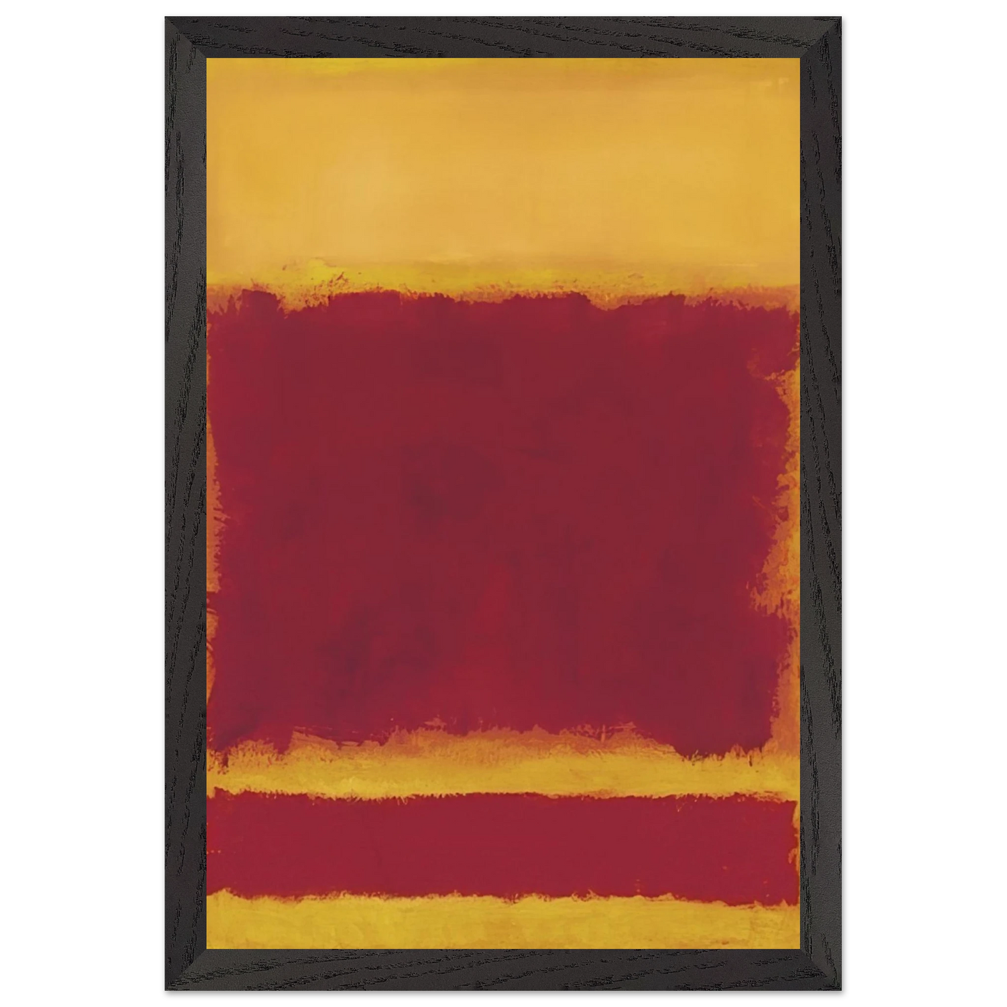 Mark Rothko - Composition - 1958 Wall Art - 60x80 cm / 24x32 inches - Premium Wooden Framed Poster With Fine Art Paper-canvas - Wood frame