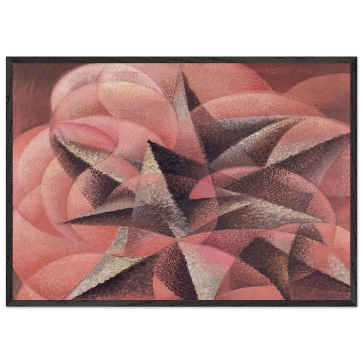 Armonie di forme contrarie - 1935 - Gerardo Dottori 70x100 cm / 28x40 inches Framed Art Print – Black Wooden Frame