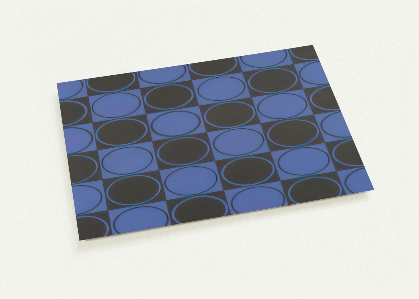 Carre bleu et noir - 1980 By Antonio Asis Pack of 10 Post Cards | Antonio Asis Post Cards | A6 (10.5 x 14.8 cm) - 4.1 x 5.8 inches