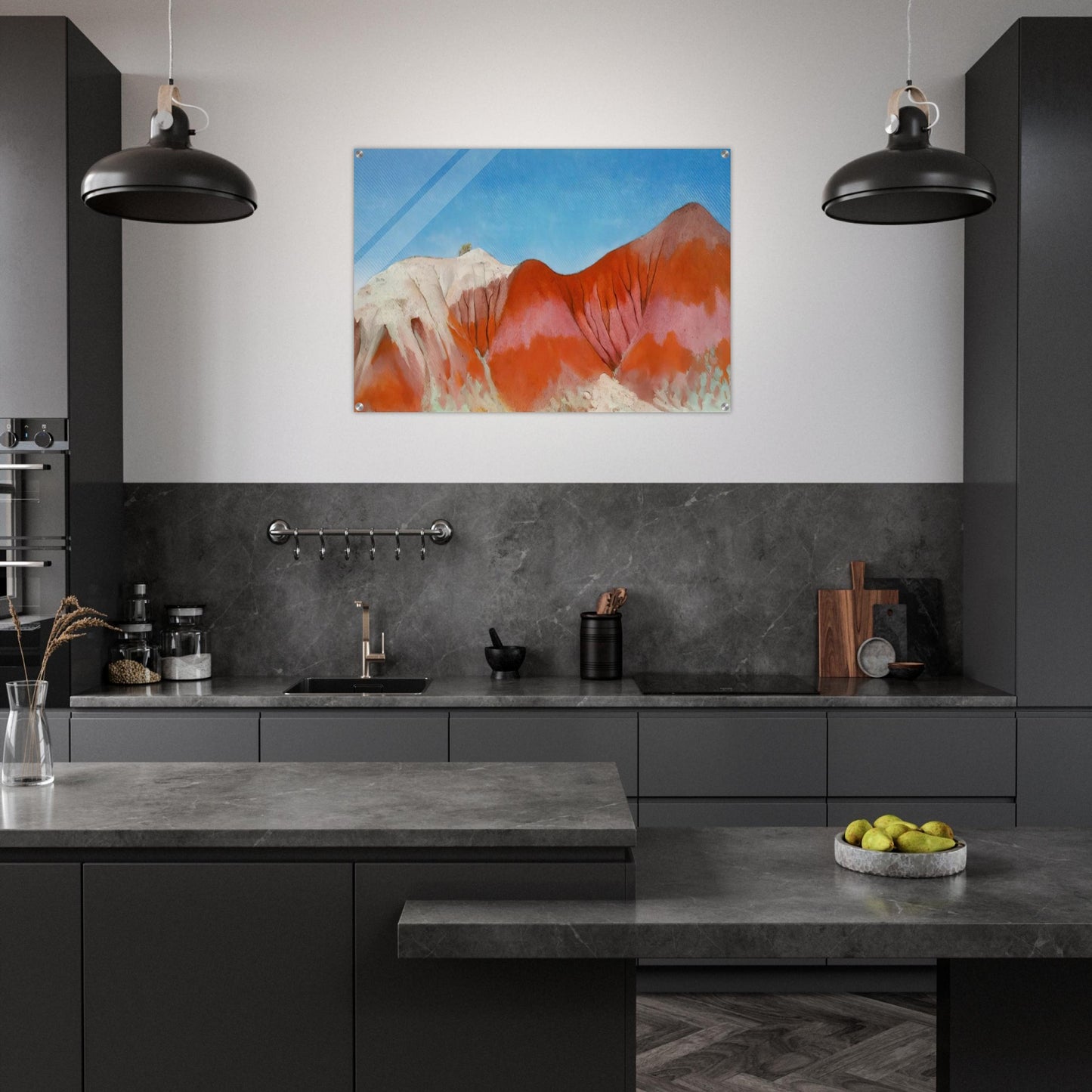 Series near abiquiu, New Mexico - Hills to the left - Georgia O'Keeffe Acrylic Print - 70x100 cm / 28x40″ inches