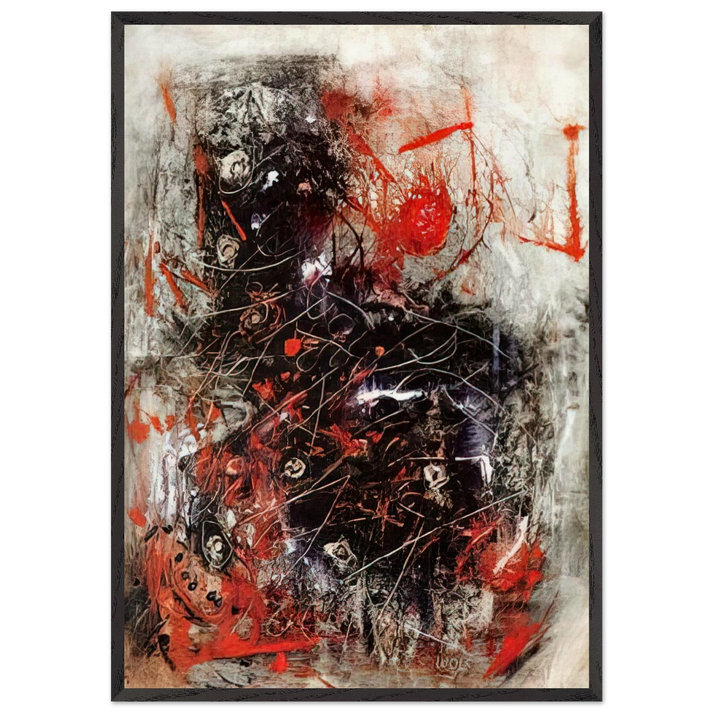 Oui Oui Oui - Tachisme - Wols 70x100 cm / 28x40 inches Framed Art Print – Black Wooden Frame