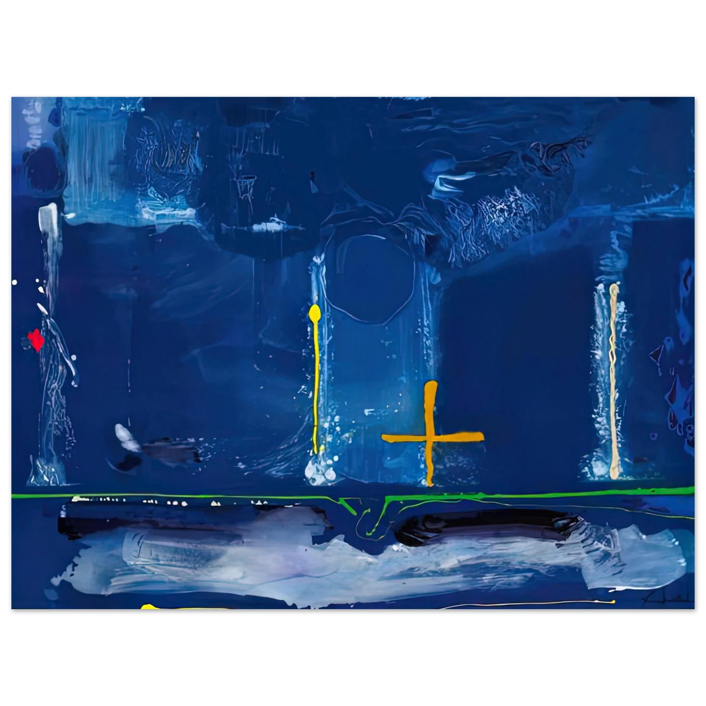 Helen Frankenthaler - Sister Sky, 1991- Wall Art - 60x80 cm / 24x32 inches - Premium Wooden Framed Poster With Fine Art Paper-canvas - Wood frame