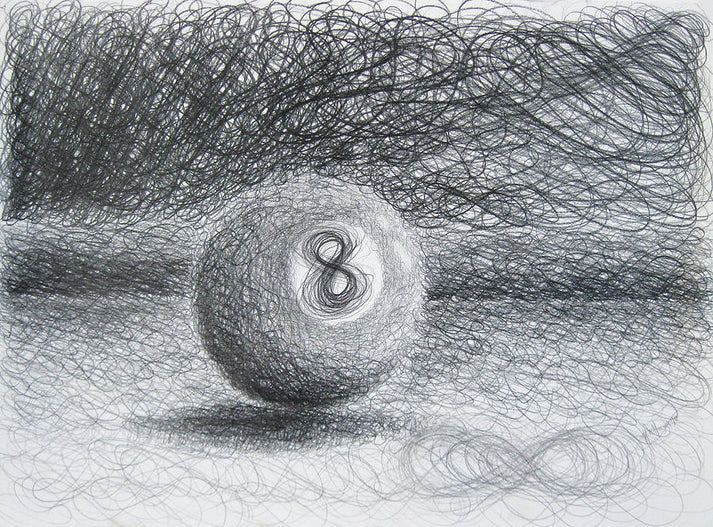 8 Ball Drawing Shading Art Print | Fine Art Print | RedKalion