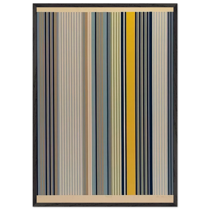 Signal - 1973 - Gene Davis 70x100 cm / 28x40 inches Framed Art Print – Black Wooden Frame