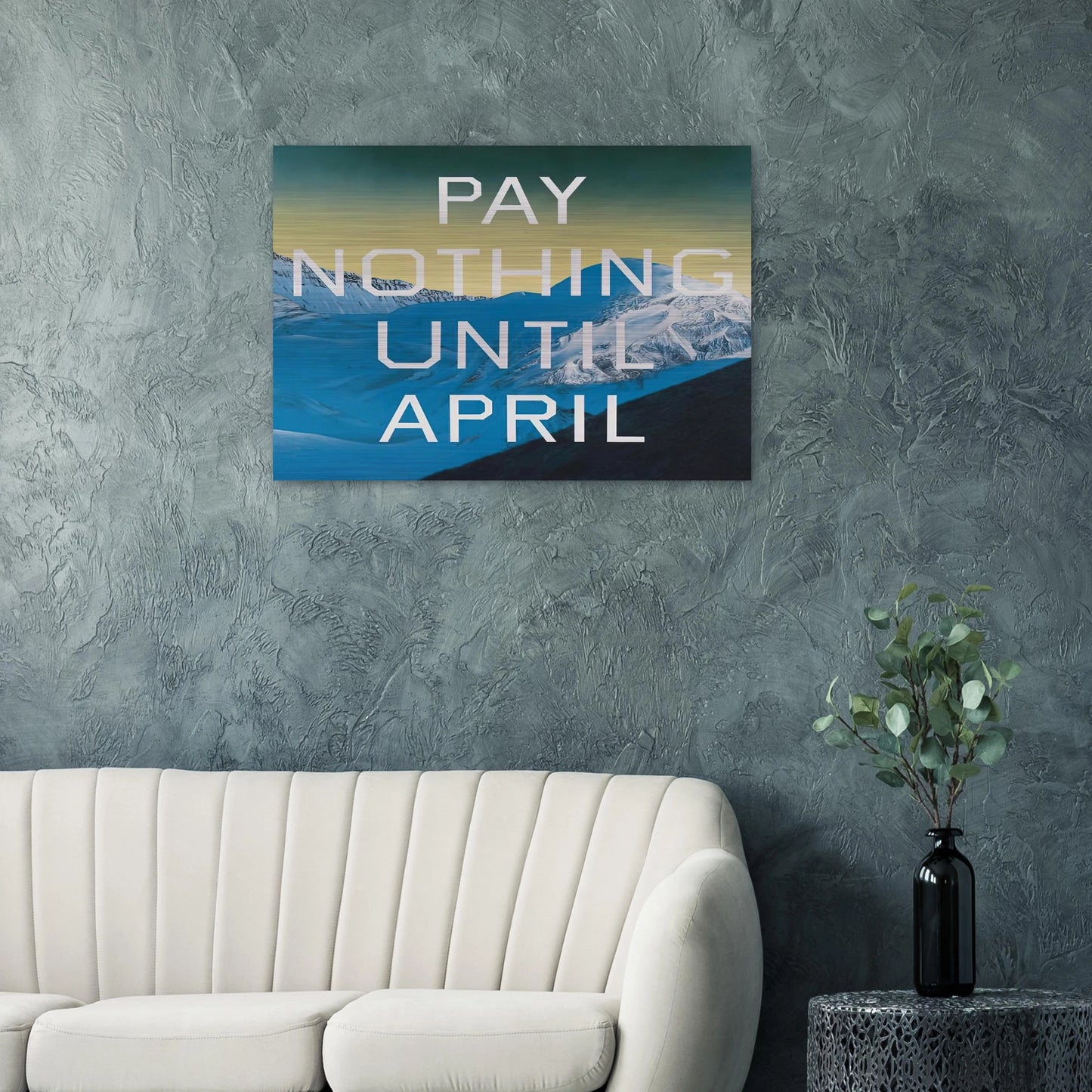 PAY NOTHING UNTIL APRIL 2003 - Edward Ruscha Brushed Aluminum Print - 70x100 cm / 28x40 inches | Edward Ruscha Aluminum Print | Edward Ruscha Prints