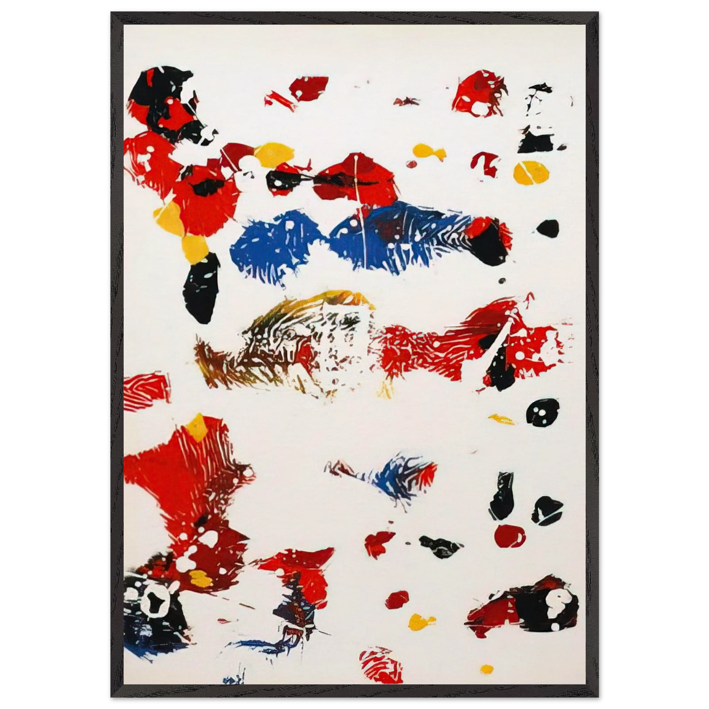 Untitled SF27S - Sam Francis 70x100 cm / 28x40 inches Framed Art Print – Black Wooden Frame
