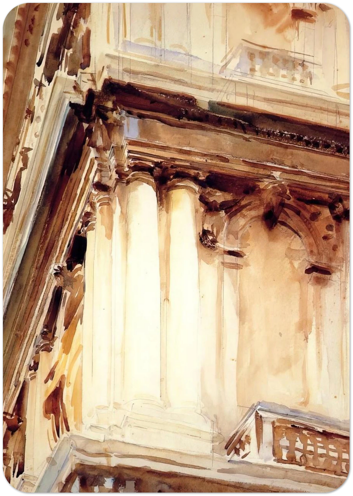 Palazzo Corner della Ca Grande By John Singer Sargent Pack of 10 Post Cards | John Singer Sargent Post Cards | A6 (10.5 x 14.8 cm) - 4.1 x 5.8 inches
