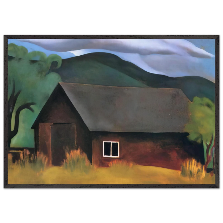 My Shanty Lake George - Georgia OKeeffe 70x100 cm / 28x40 inches Framed Art Print – Black Wooden Frame