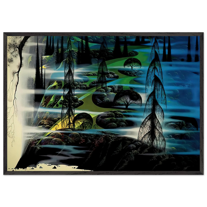 Beauty Beyond Believing - Eyvind Earle 70x100 cm / 28x40 inches Framed Art Print – Black Wooden Frame