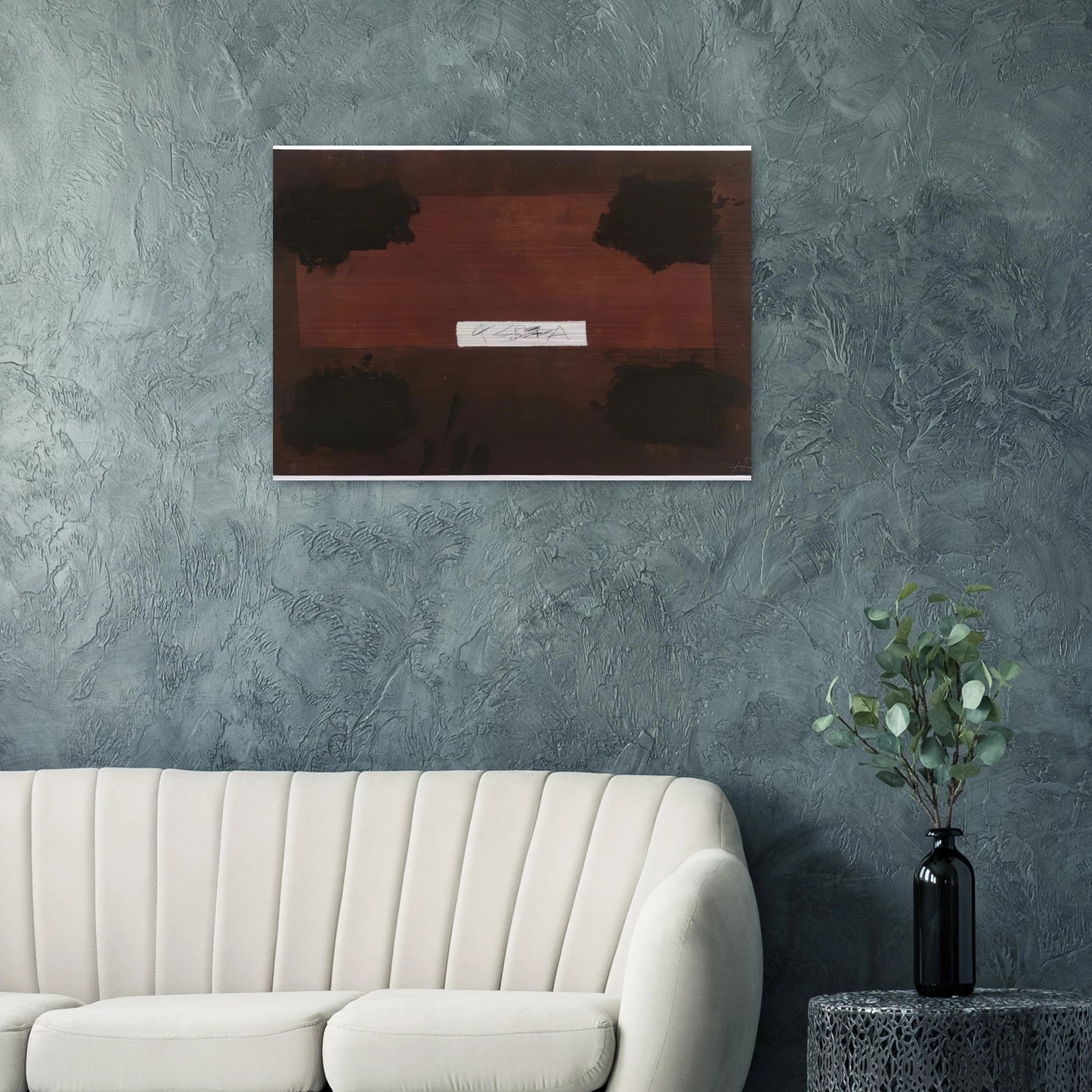 PASTED CLOTH 1976 - Antoni Tapies Brushed Aluminum Print - 70x100 cm / 28x40 inches | Antoni Tapies Aluminum Print | Antoni Tapies Prints