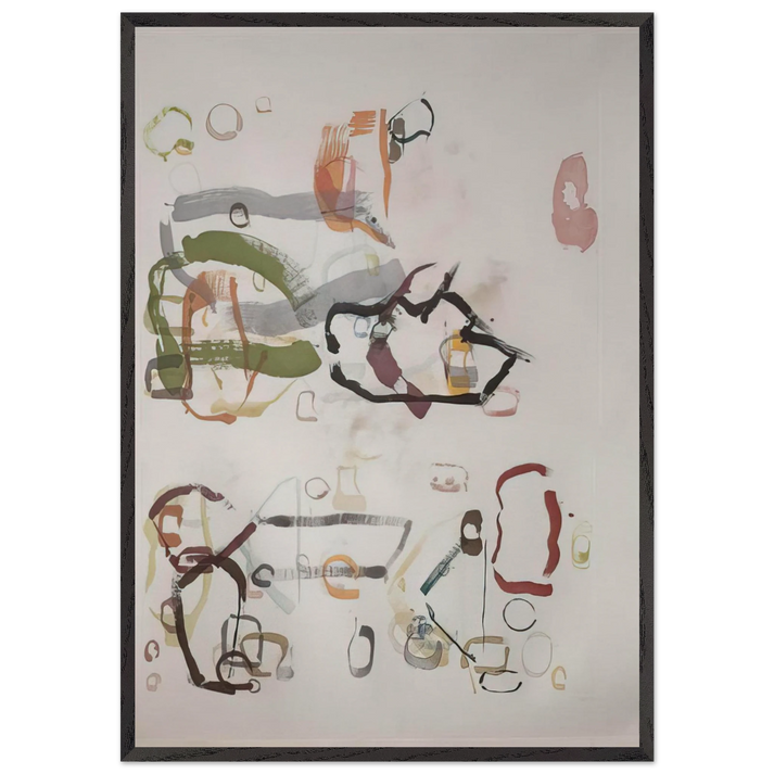 75 Stones - 1989 - John Cage 70x100 cm / 28x40 inches Framed Art Print – Black Wooden Frame