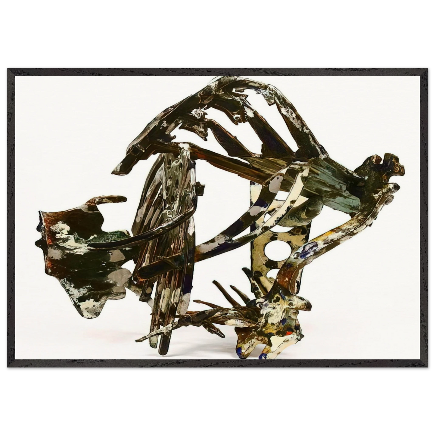 WAX WORKS IX 1987 - Nancy Graves 70x100 cm / 28x40 inches Framed Art Print – Black Wooden Frame