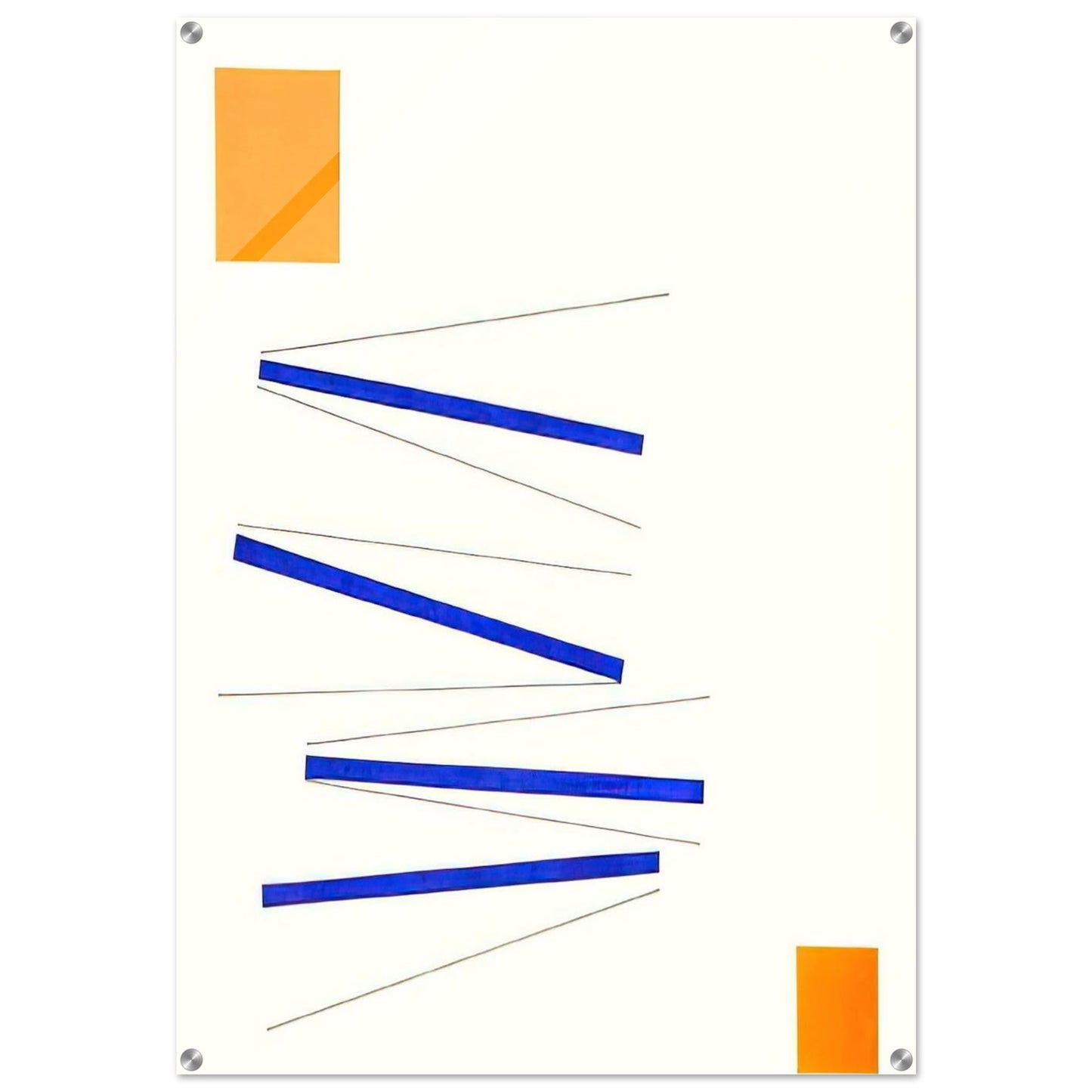 Relief in Orange and Blue - 1956 - Lygia Pape Acrylic Print - 70x100 cm / 28x40″ inches | Lygia Pape Wall Art | Lygia Pape Prints
