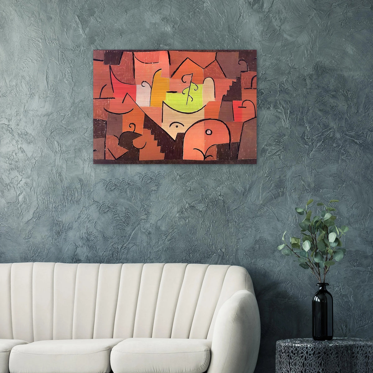 STAGE LANDSCAPE 1922 - Paul Klee Brushed Aluminum Print - 70x100 cm / 28x40 inches | Paul Klee Aluminum Print | Paul Klee Prints