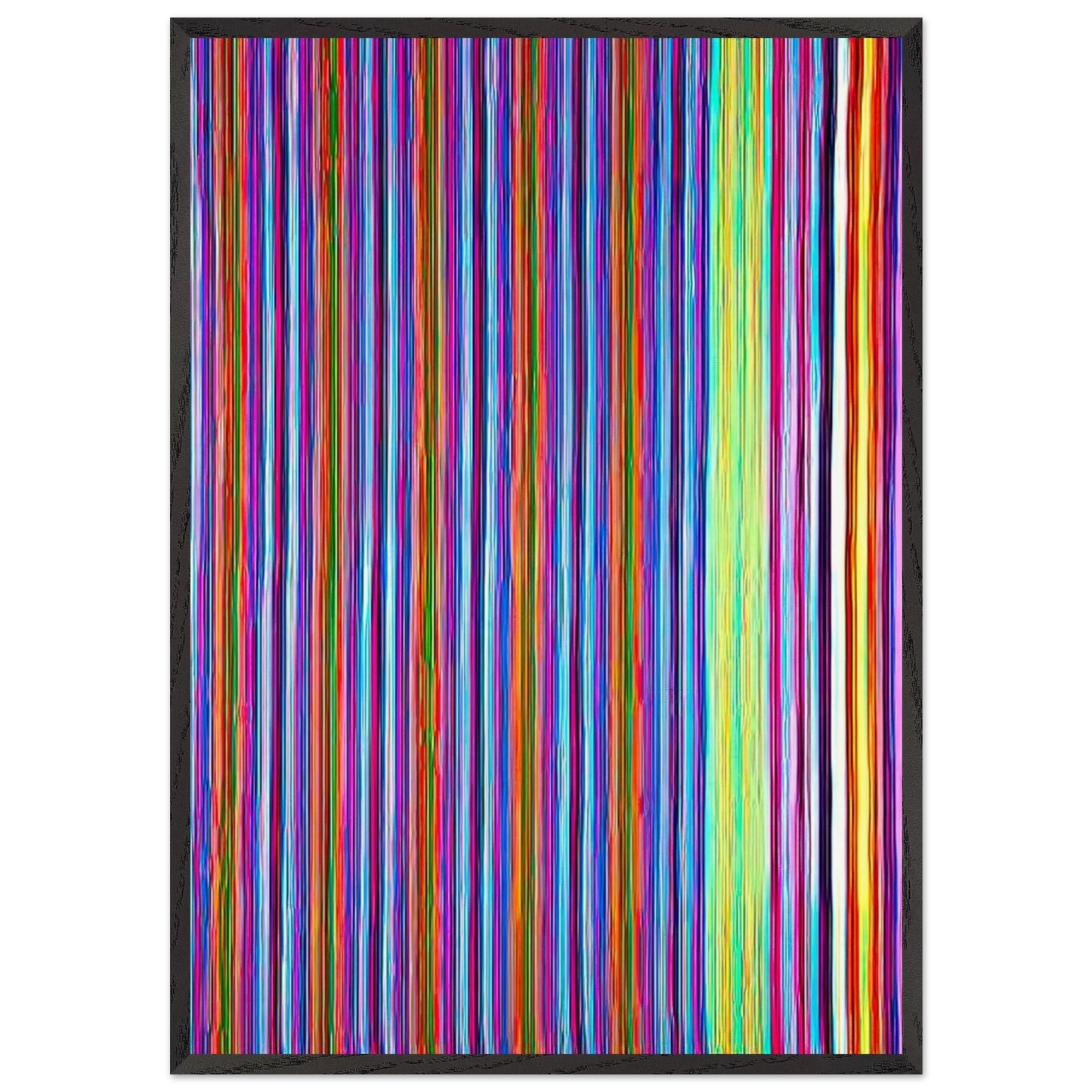 Gothic Jab - 1968 - Gene Davis 70x100 cm / 28x40 inches Framed Art Print – Black Wooden Frame