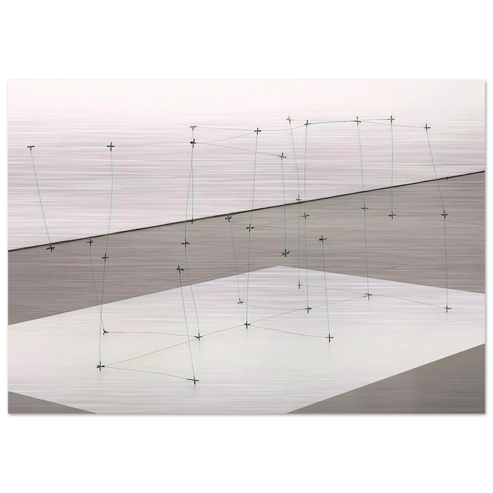 Reticulárea cuadrada horizontal 7110 - 1971 - Gego Brushed Aluminum Print - 70x100 cm / 28x40 inches | Gego Aluminum Print | Gego Prints