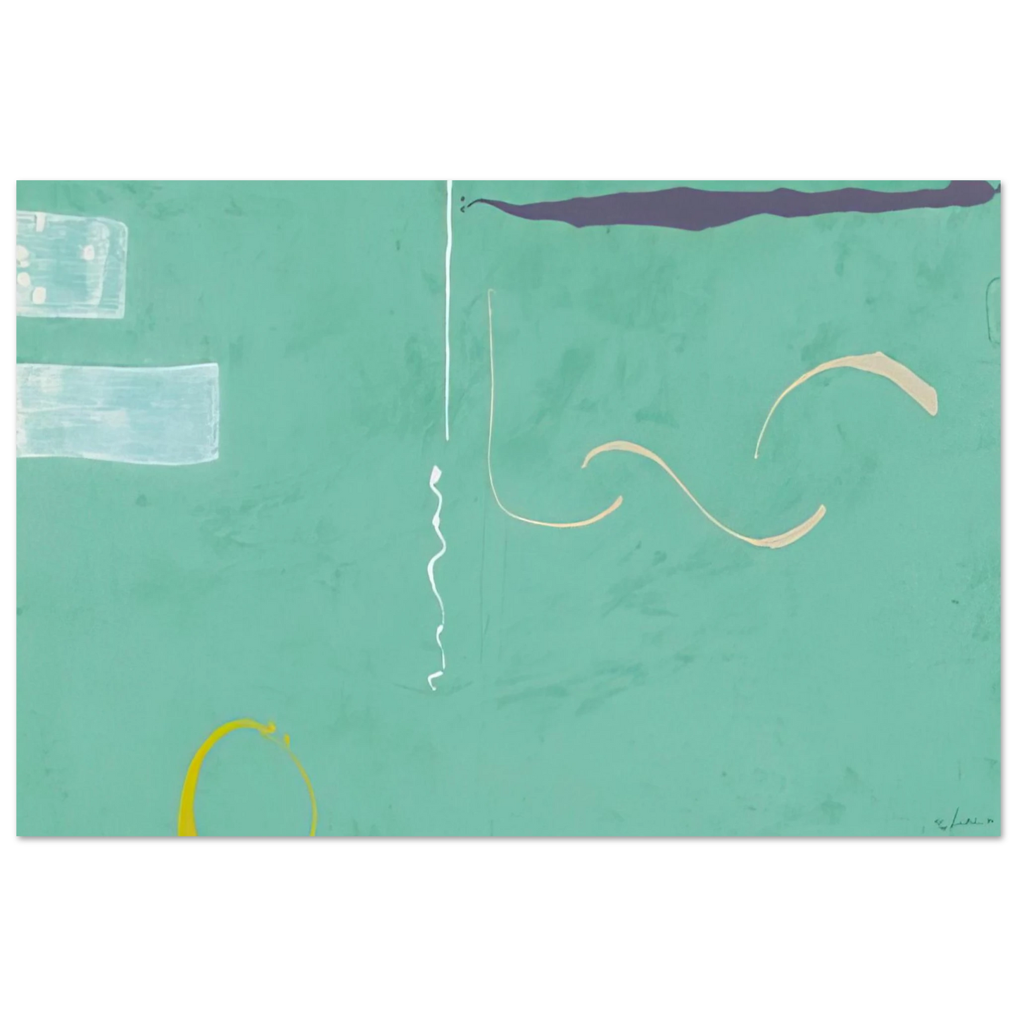 Helen Frankenthaler - Tahiti - 1989 Wall art - A3 (29.7 x 42 cm) - Premium Wooden Framed Poster With Fine Art Paper-canvas - Wood frame