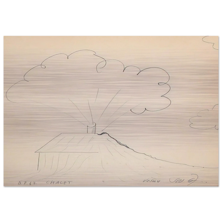 Chateau Vesuv - 1967 - Dieter Roth Brushed Aluminum Print - 70x100 cm / 28x40 inches | Dieter Roth Aluminum Print | Dieter Roth Prints