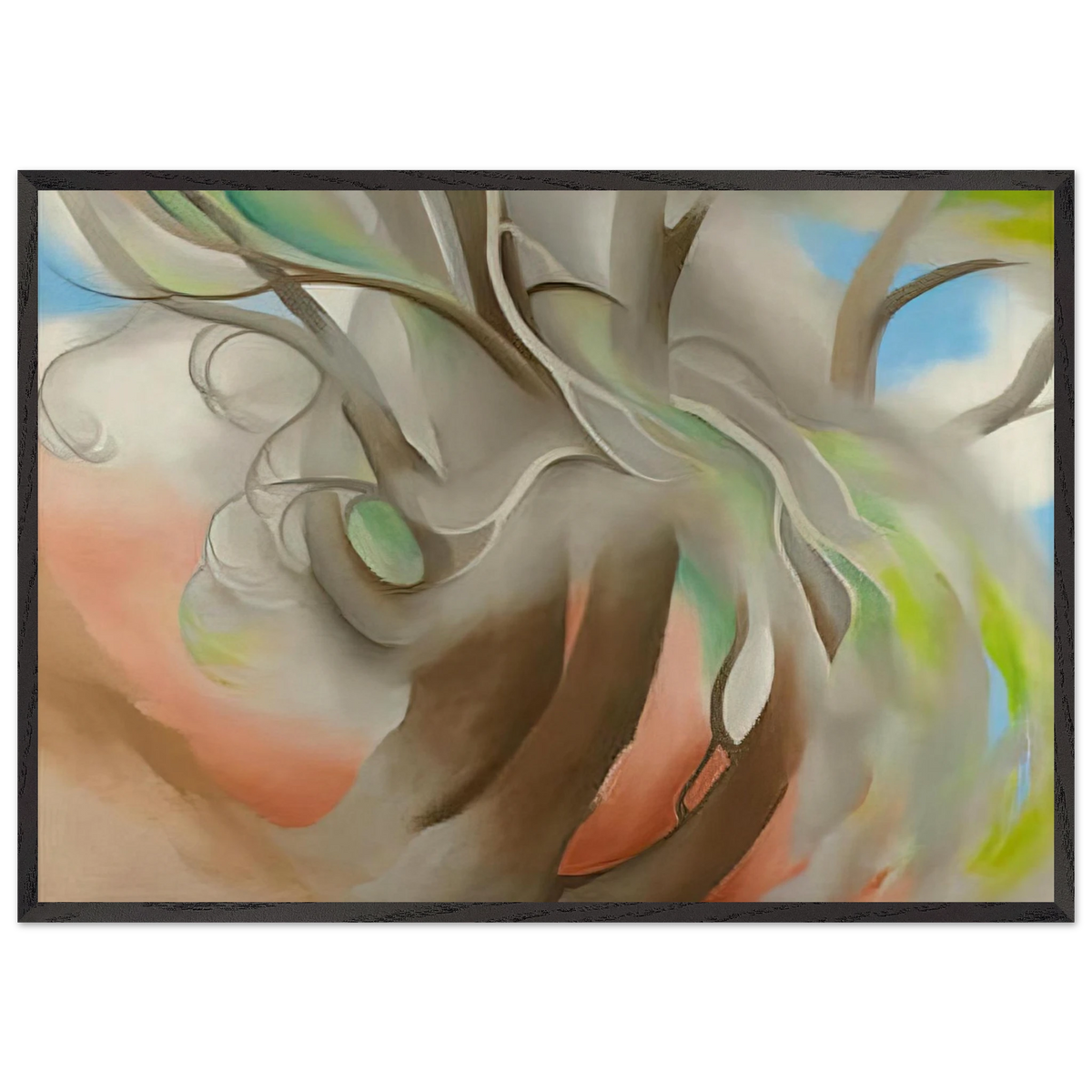 Spring Tree No II - Georgia OKeeffe 70x100 cm / 28x40 inches Framed Art Print – Black Wooden Frame