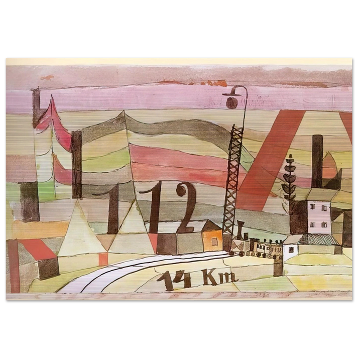 STATION L 112 1923 - Paul Klee Brushed Aluminum Print - 70x100 cm / 28x40 inches | Paul Klee Aluminum Print | Paul Klee Prints