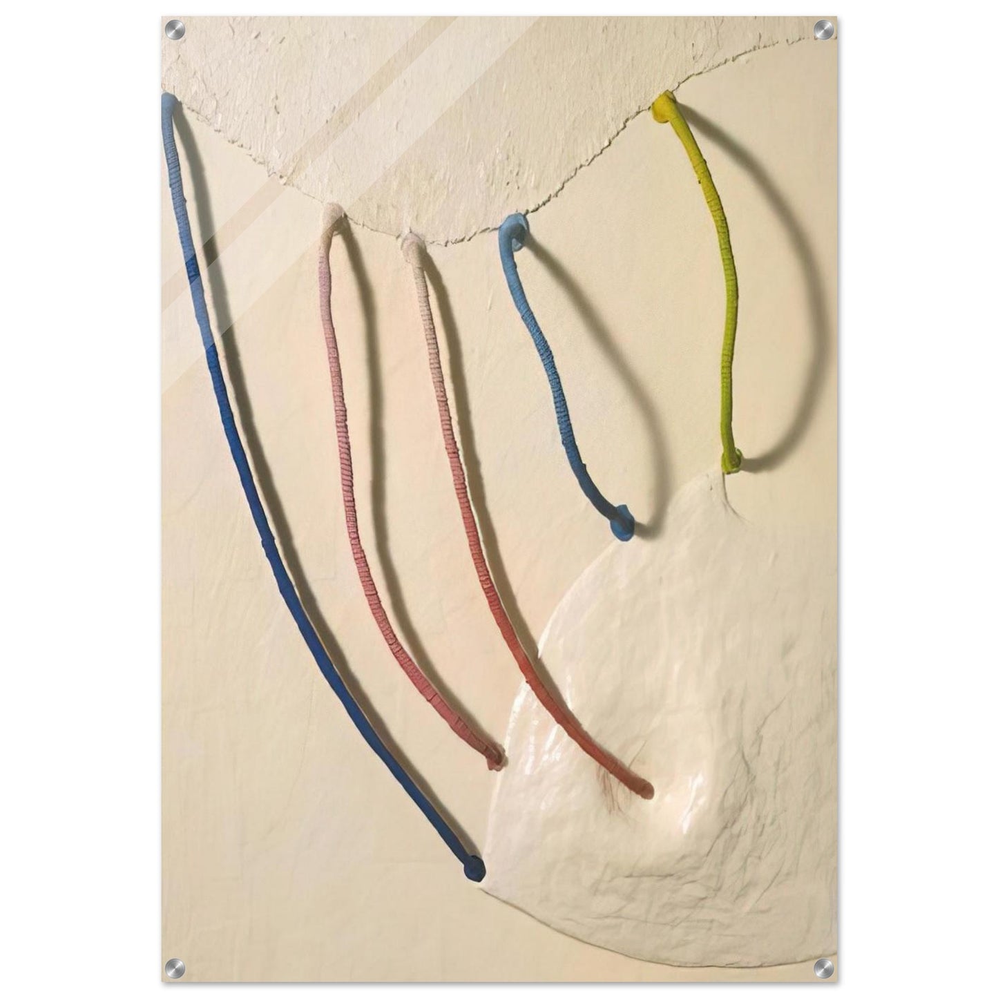 TOMORROW S APPLES 5 IN WHITE 1965 - Eva Hesse Acrylic Print - 70x100 cm / 28x40″ inches
