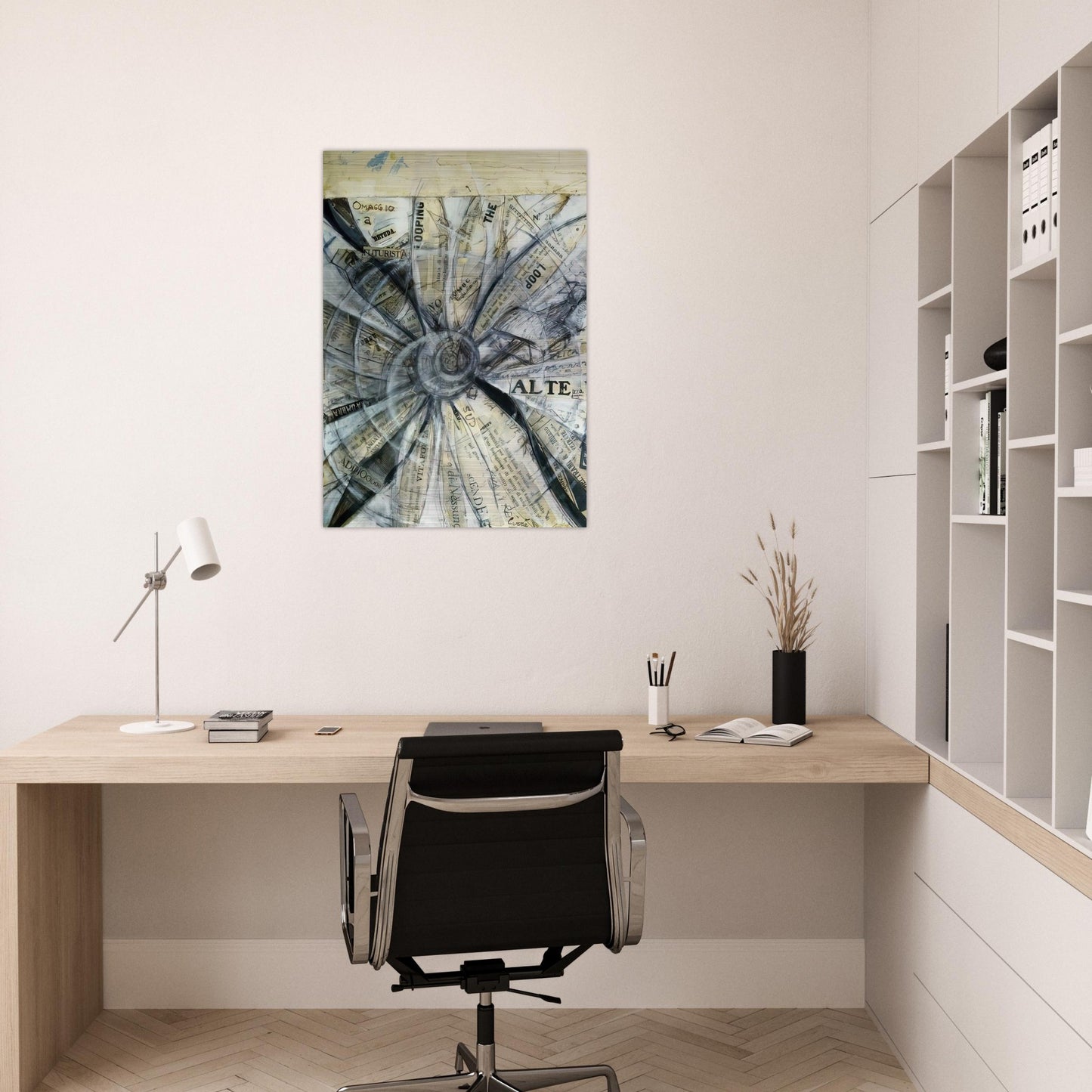 OMAGGIO A BETUDA FUTURISTA 1915 - Carlo Carra Brushed Aluminum Print - 70x100 cm / 28x40 inches | Carlo Carra Aluminum Print | Carlo Carra Prints