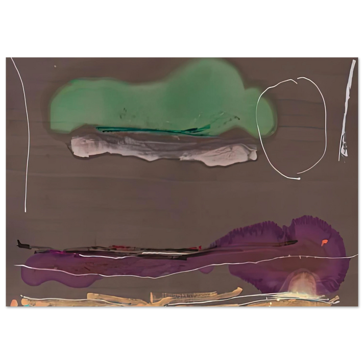 Helen Frankenthaler - Madrid, 1984- Wall Art - 30x40 cm / 12x16 inches - Premium Wooden Framed Poster With Fine Art Paper-canvas - White frame