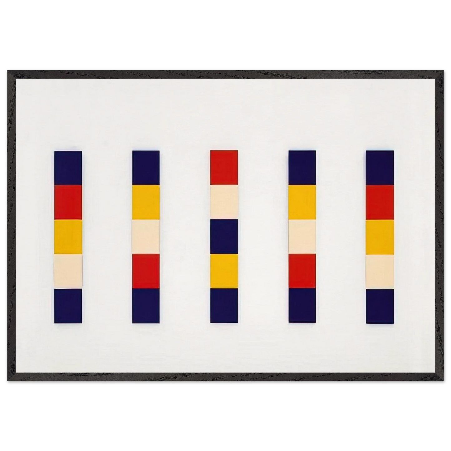 Red Yellow Blue White - Ellsworth Kelly 70x100 cm / 28x40 inches Framed Art Print – Black Wooden Frame