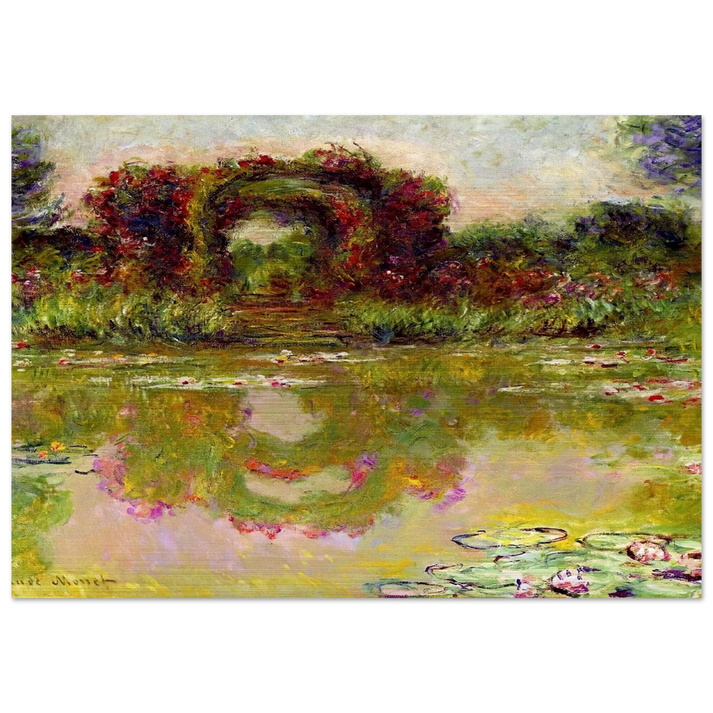 Rose Arches at Giverny - claude monet Brushed Aluminum Print - 70x100 cm / 28x40 inches | claude monet Aluminum Print | claude monet Prints