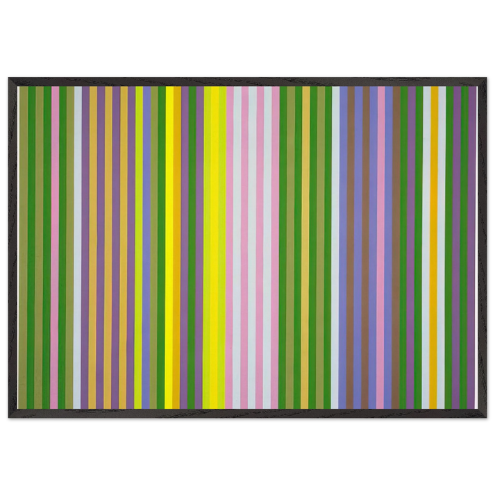Zebra - 1969 - Gene Davis 70x100 cm / 28x40 inches Framed Art Print – Black Wooden Frame