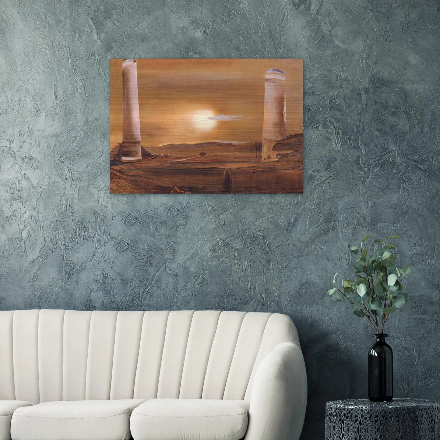 THE TOWERS - Salvador Dali Brushed Aluminum Print - 70x100 cm / 28x40 inches | Salvador Dali Aluminum Print | Salvador Dali Prints