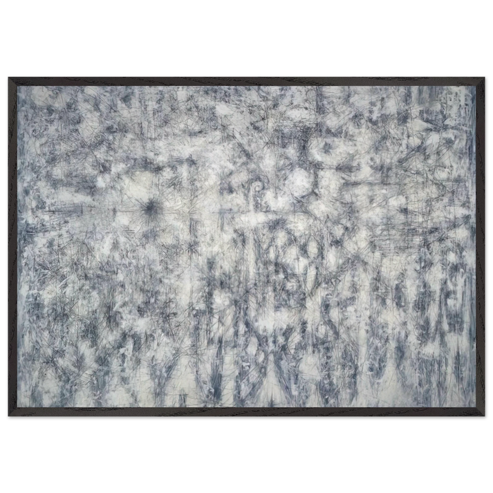 White Garden - 1951 - Richard Pousette-Dart 70x100 cm / 28x40 inches Framed Art Print – Black Wooden Frame
