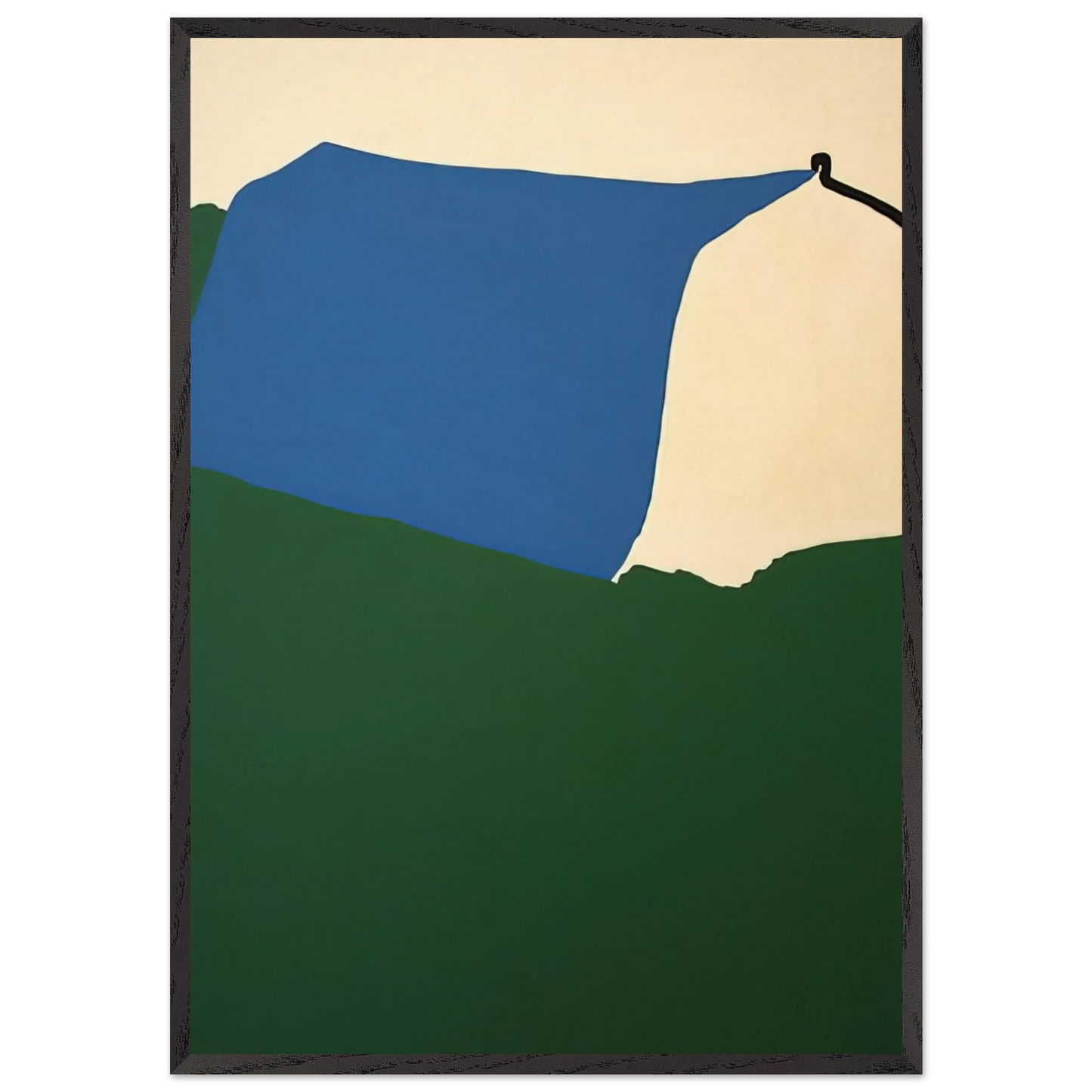 Camping II - 1970 N1 - Ralston Crawford 70x100 cm / 28x40 inches Framed Art Print – Black Wooden Frame