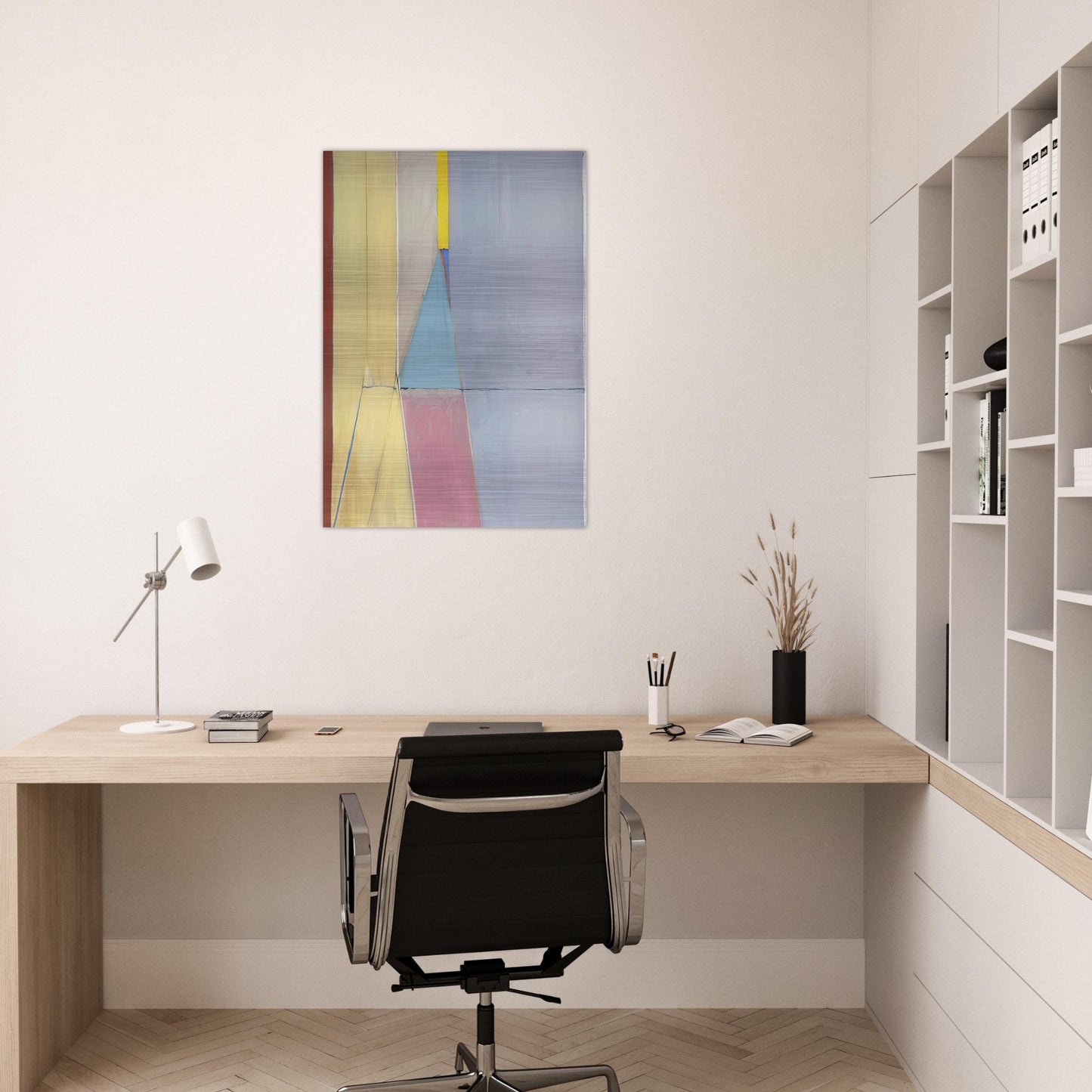 Ocean Park #21 - Richard Diebenkorn Brushed Aluminum Print - 70x100 cm / 28x40 inches | Richard Diebenkorn Aluminum Print | Richard Diebenkorn Prints