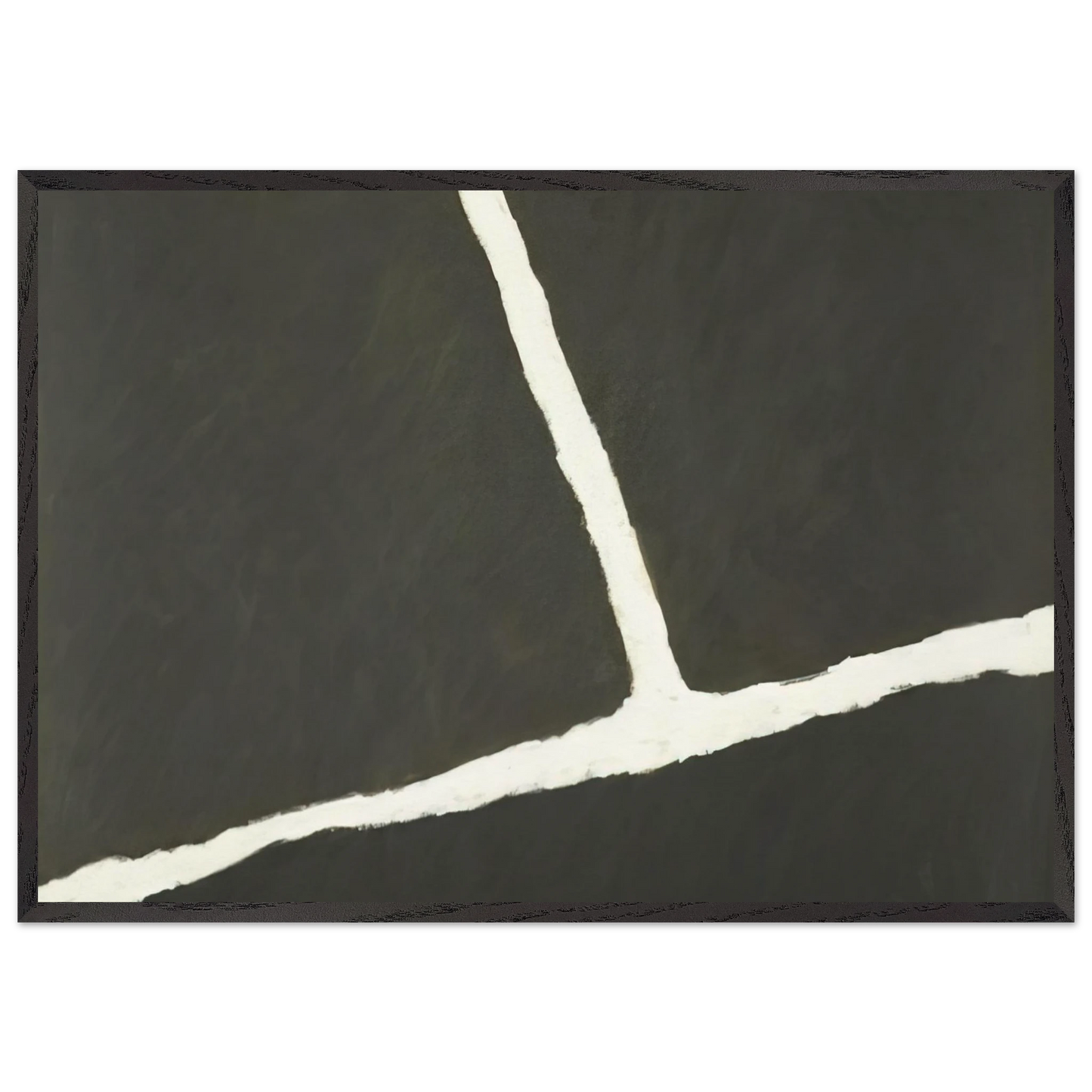 Krijtlijnen HV - 1977 N2 - Raoul De Keyser 70x100 cm / 28x40 inches Framed Art Print – Black Wooden Frame