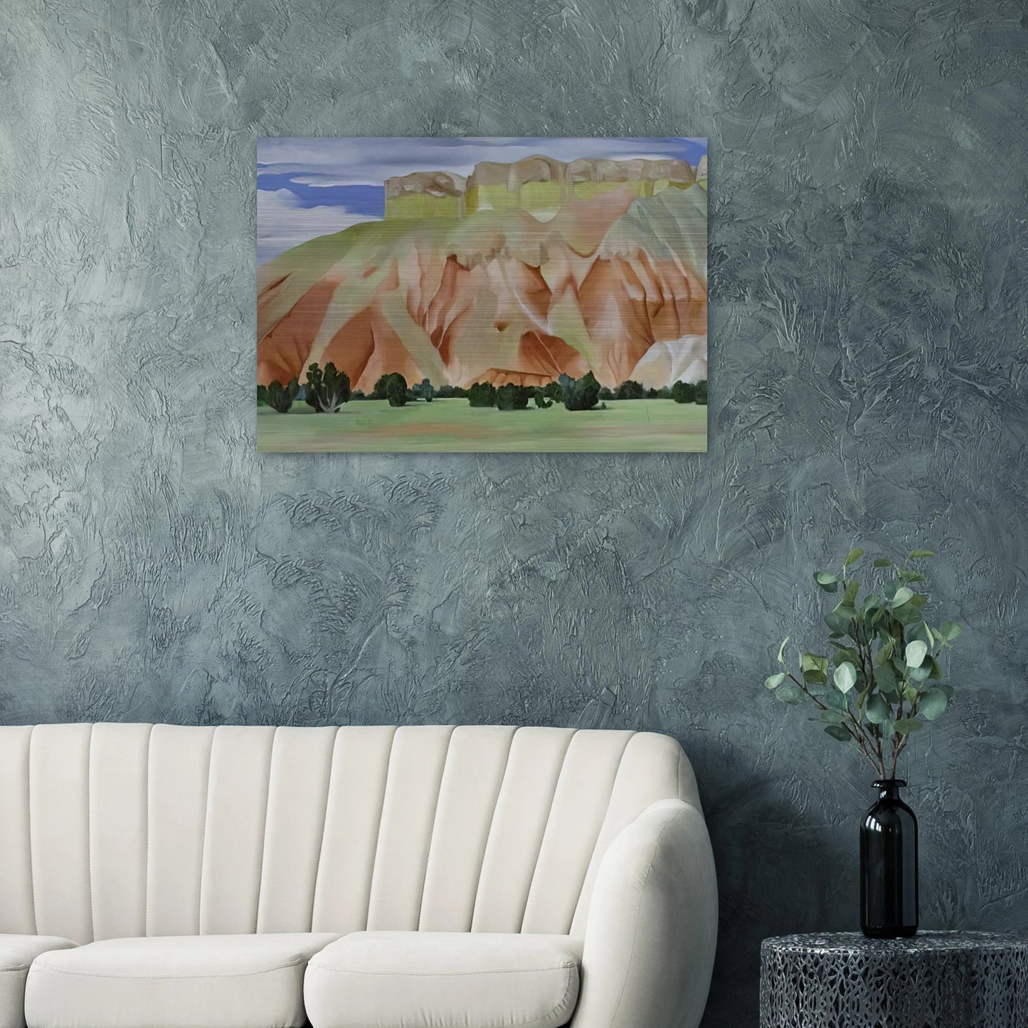 My Backyard - Georgia O'Keeffe Brushed Aluminum Print - 70x100 cm / 28x40 inches | Georgia O'Keeffe Aluminum Print | Georgia O'Keeffe Prints