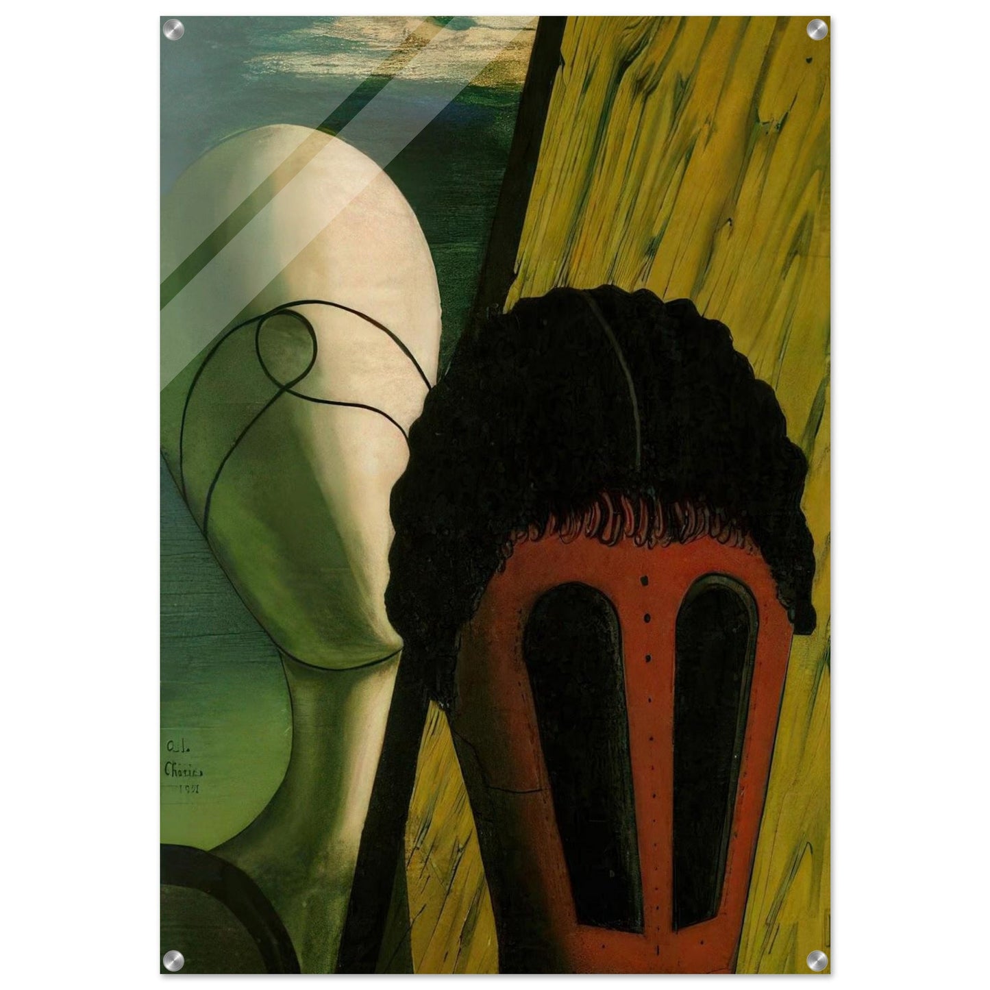 TWO HEADS 1918 - Giorgio de Chirico Acrylic Print - 70x100 cm / 28x40″ inches