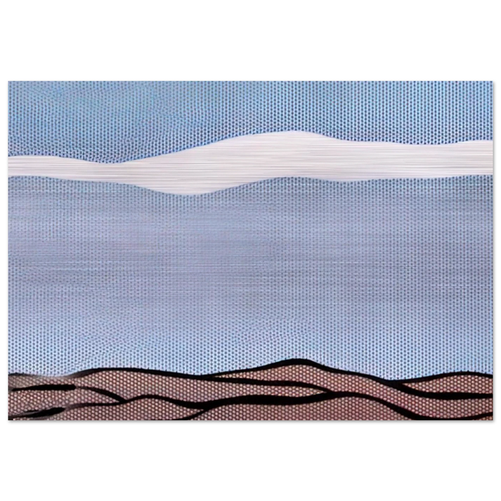 LANDSCAPE 1964 - Roy Lichtenstein Brushed Aluminum Print - 70x100 cm / 28x40 inches | Roy Lichtenstein Aluminum Print | Roy Lichtenstein Prints