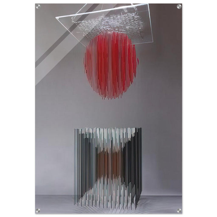 CUBO Y ESFERA VIRTUAL - Jesus Rafael Soto Acrylic Print - 70x100 cm / 28x40″ inches