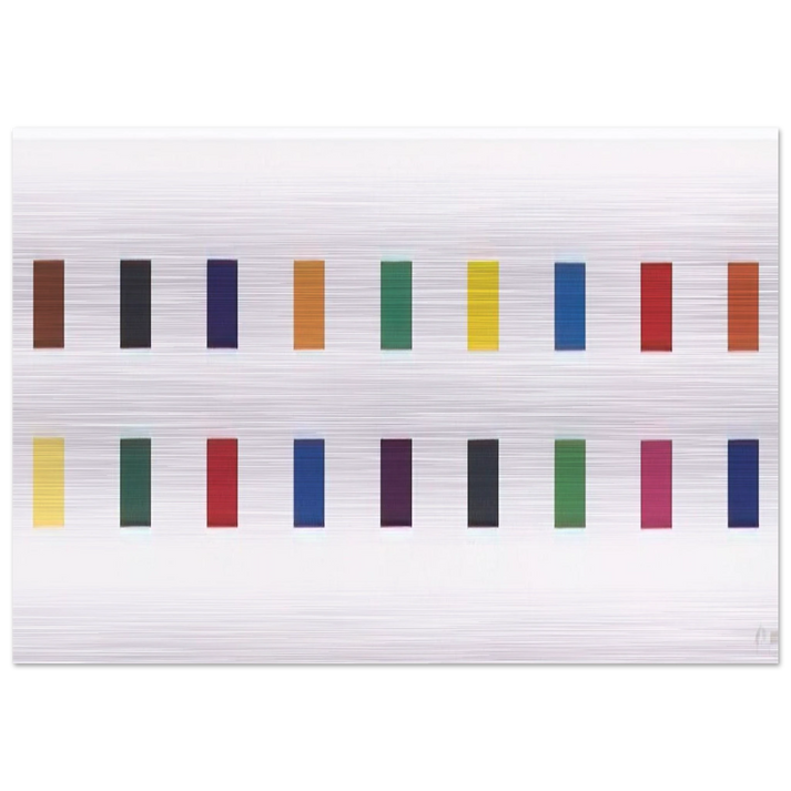 18 Colors Cincinnati - Ellsworth Kelly Brushed Aluminum Print - 70x100 cm / 28x40 inches | Ellsworth Kelly Aluminum Print | Ellsworth Kelly Prints