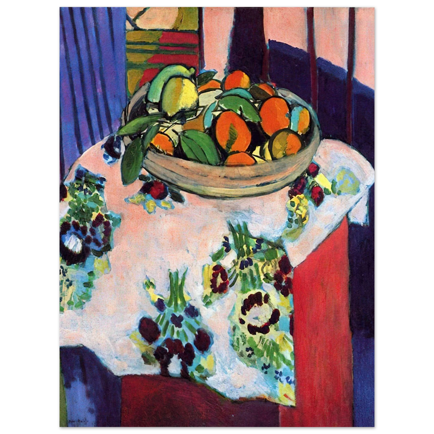 Henri Matisse - BASKET WITH ORANGES 1913 75x100 cm / 30x40inches Fine Art Poster