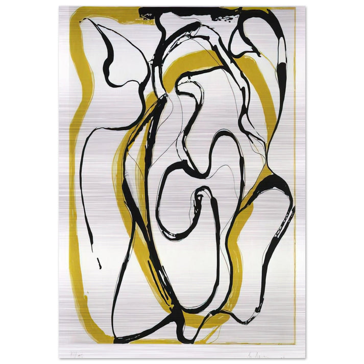 Untitled - 1996 - Brice Marden Brushed Aluminum Print - 70x100 cm / 28x40 inches | Brice Marden Aluminum Print | Brice Marden Prints